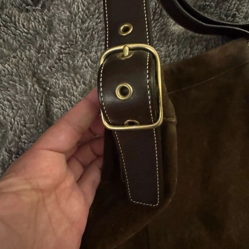 COACH Vintage Legacy Suede Hobo Bag